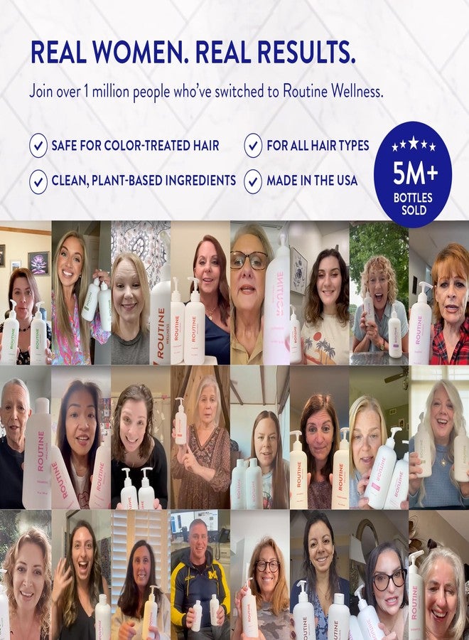 Routine Wellness Anti-Thinning Deep Conditioner for Thinning Hair - DHT Blocker for Hair Loss in Men & Women - Promotes Healthy Hair - Jasmine & Rosewater 14oz - Image 5